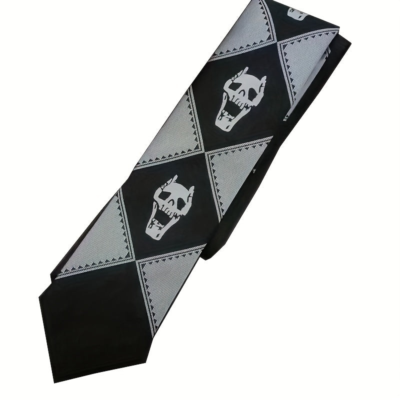 Anime JoJo Skull Head Necktie Purple Black Green Gift for Men