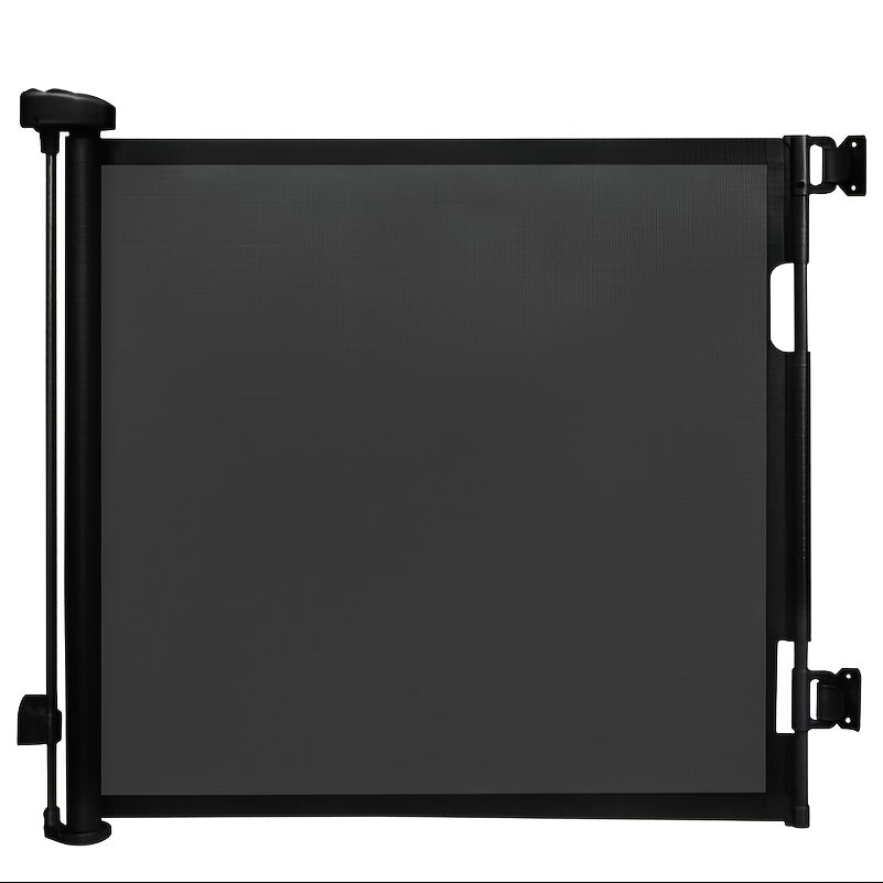 Puerta de seguridad para bebés con malla retráctil extra ancha, para niños y mascotas, de 86cm de altura