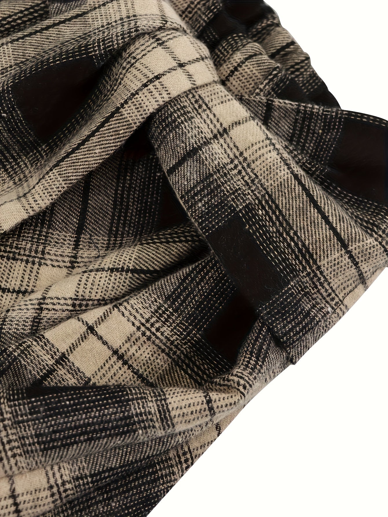 Plus Size Women’s Plaid Irregular Short Skirt Faux Two-Piece Casual Wear