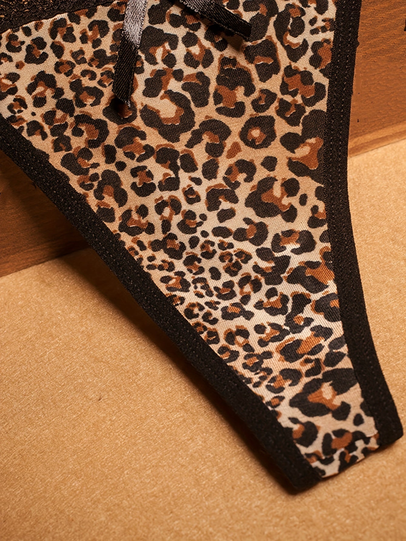 Women's Leopard Print Lingerie Thongs and Low-Waist Panties for Women