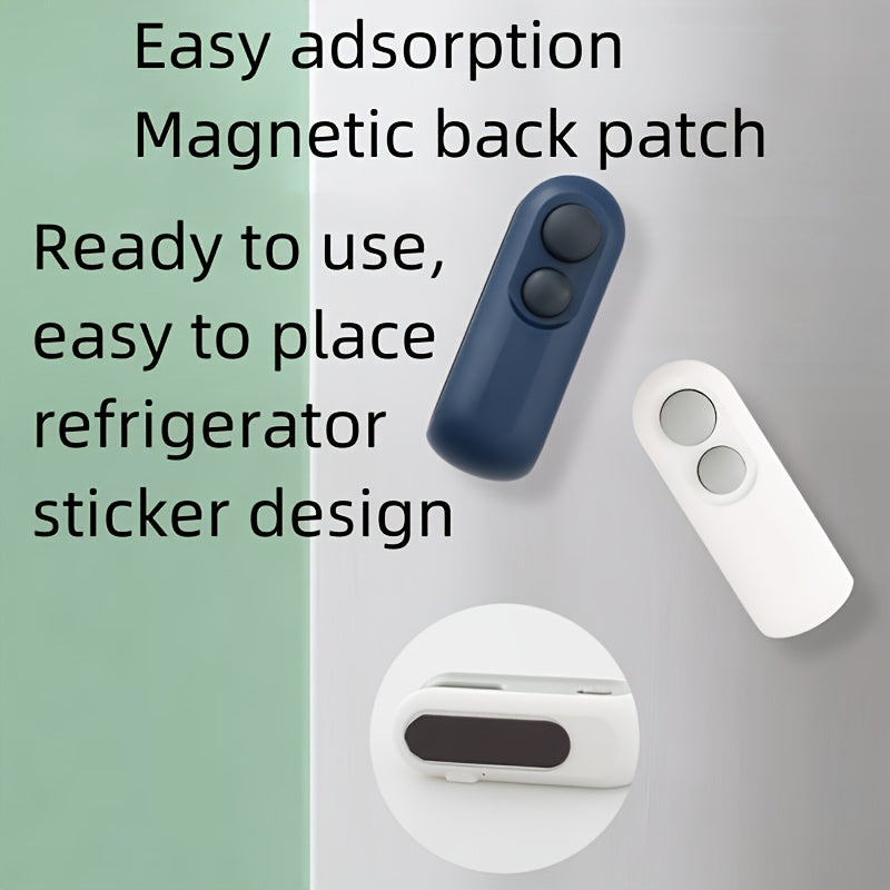 Magnetic USB Rechargeable Food Bag Sealer with 300mAh Battery White Blue