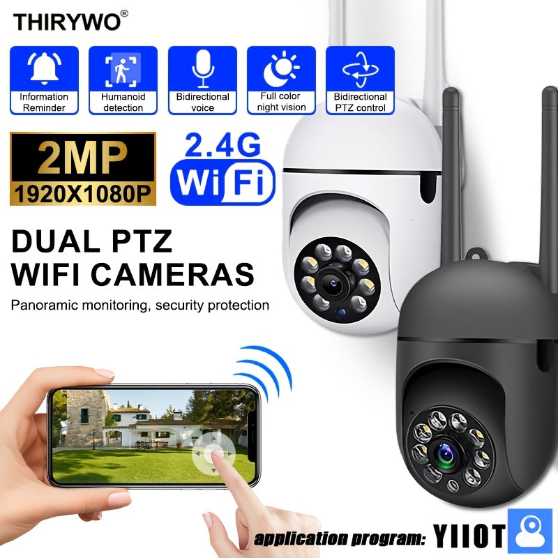 Indoor Security Camera 1080P HD Wi-Fi Pan Tilt Night Vision Two-Way Audio