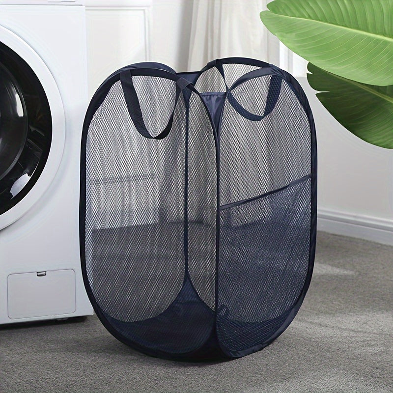 Laundry Basket with Large Folding Design Mesh Storage for Dirty Clothes