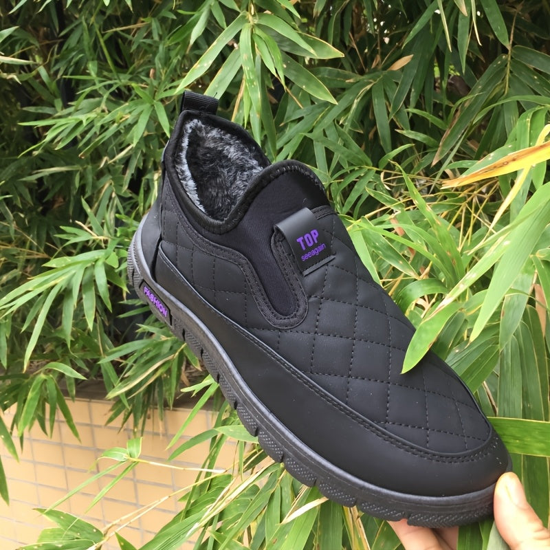 Women's Winter Snow Boots Quilted Plush Lining Rubber Sole One Size