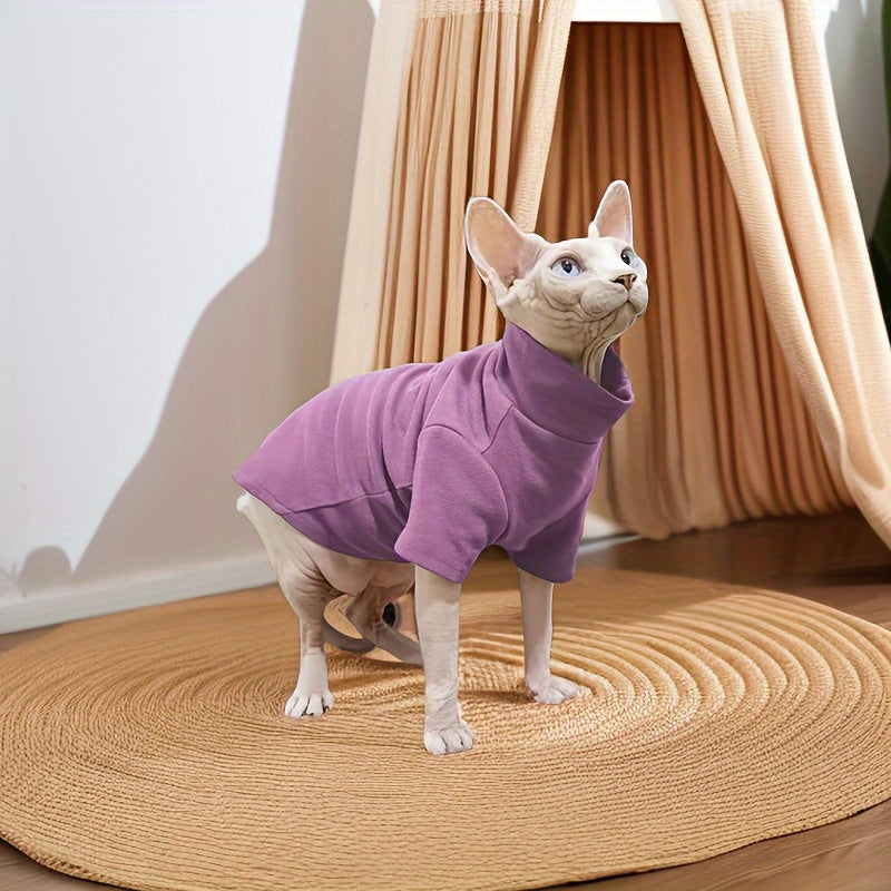 Pet Sweater for Hairless Cats Sphynx and Devon Rex Knit Polyester Spandex Autumn Winter