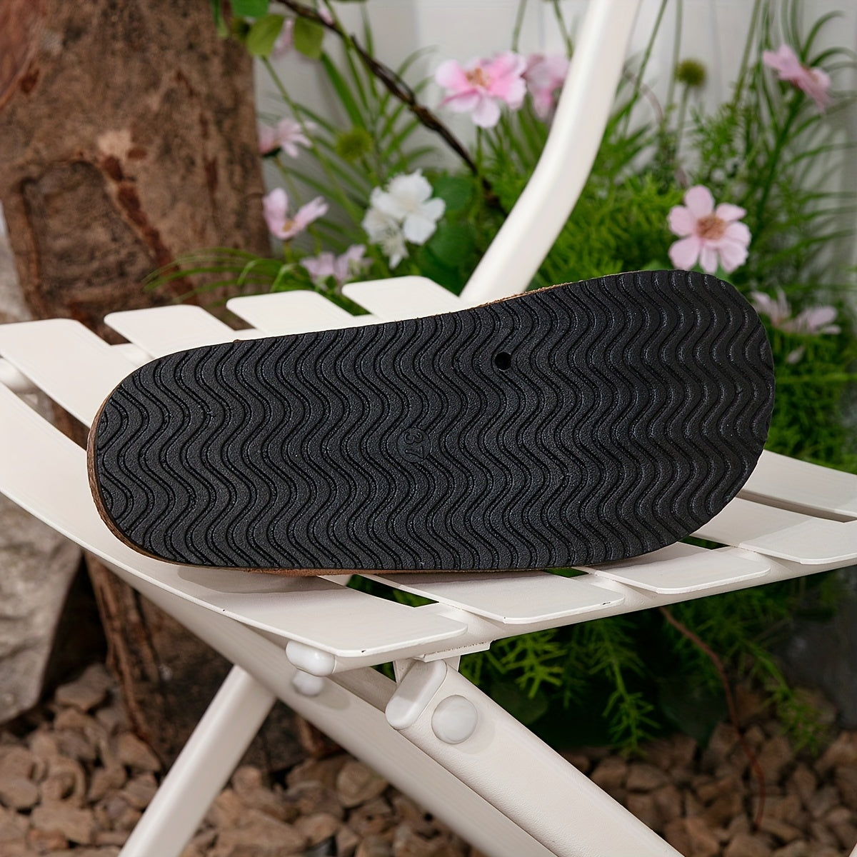 Women's Casual Closed Toe Non-Slip Sandals with Adjustable Buckle and Rubber Sole