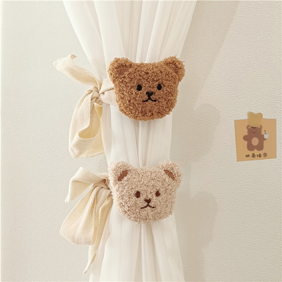 Bear-Shaped Curtain Tieback Clip for Kids' Rooms, Fun Home Decor Accessory