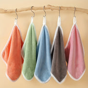 Set of 12 Microfiber Cleaning Cloths with Hanging Loop for Kitchen Bathroom and Toilet