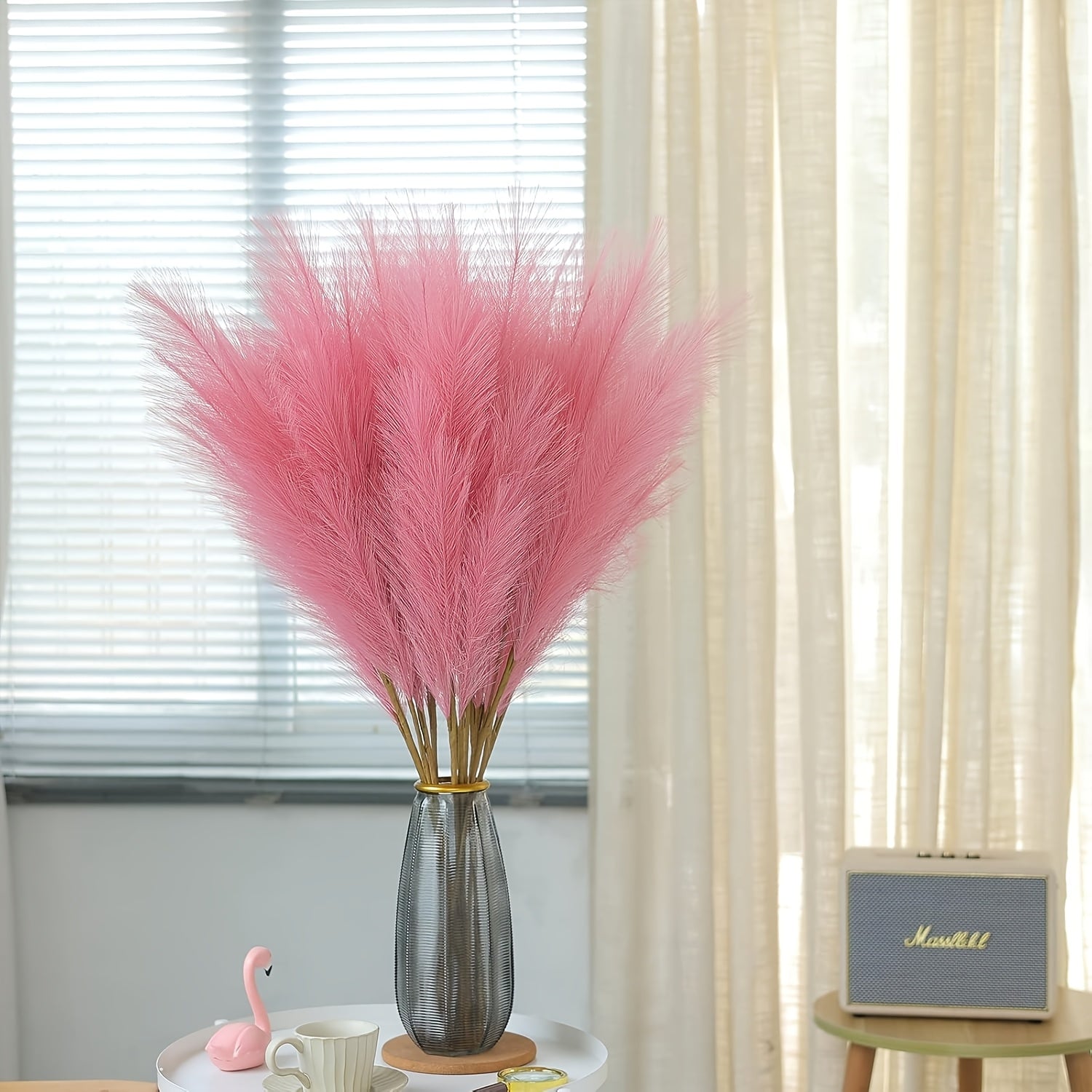 Decoraciones de hierba de pampas artificial bohemia de 54.86cm para uso en mesas durante las fiestas