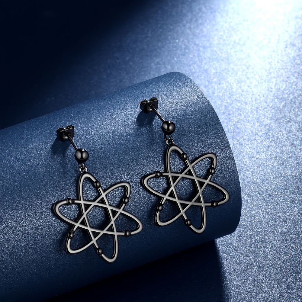 Science-Themed Dangle Earrings with Atom Design for Biology and Chemistry Enthusiasts
