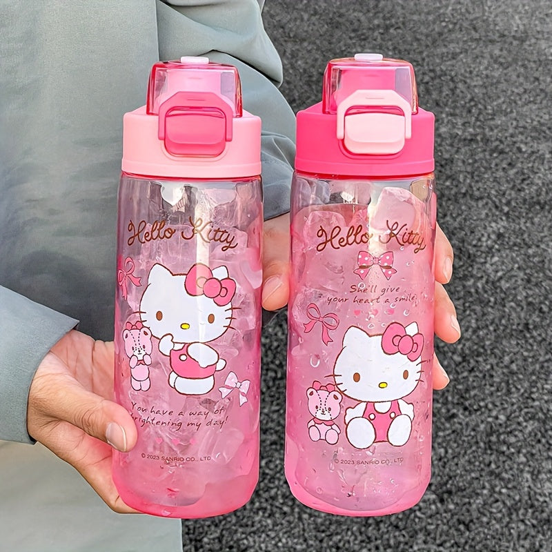 680ml Plastic Water Bottle for Kids with Hello Kitty Design