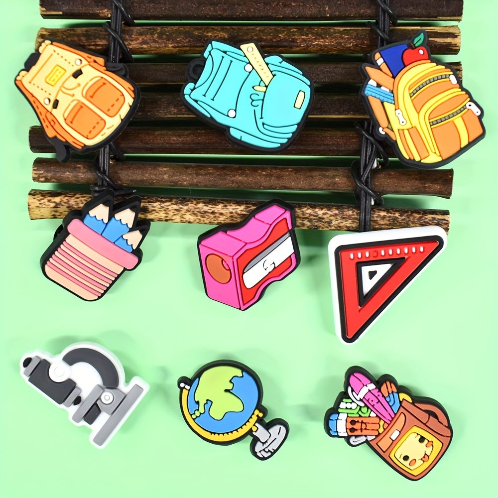 Kids School Backpack and Accessories Set with Shoe Charms and Decorations