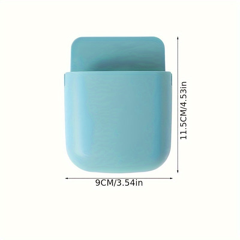 Bathroom Wall Storage Organizer for Phone, Remote, Plug, and Toothbrushes