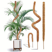 2-Pack Metal Moss Poles for Monstera Climbing Plants Indoor Garden Vine Support Stakes with Coconut Fiber Rope