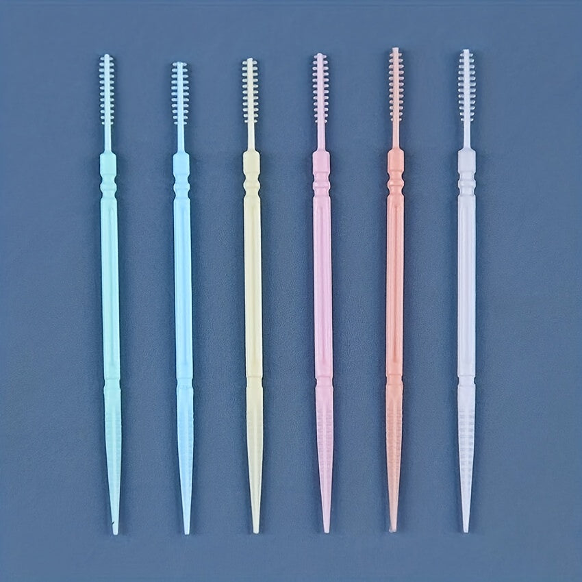 100 Pack Double-Head Interdental Toothbrushes for Oral Cleaning