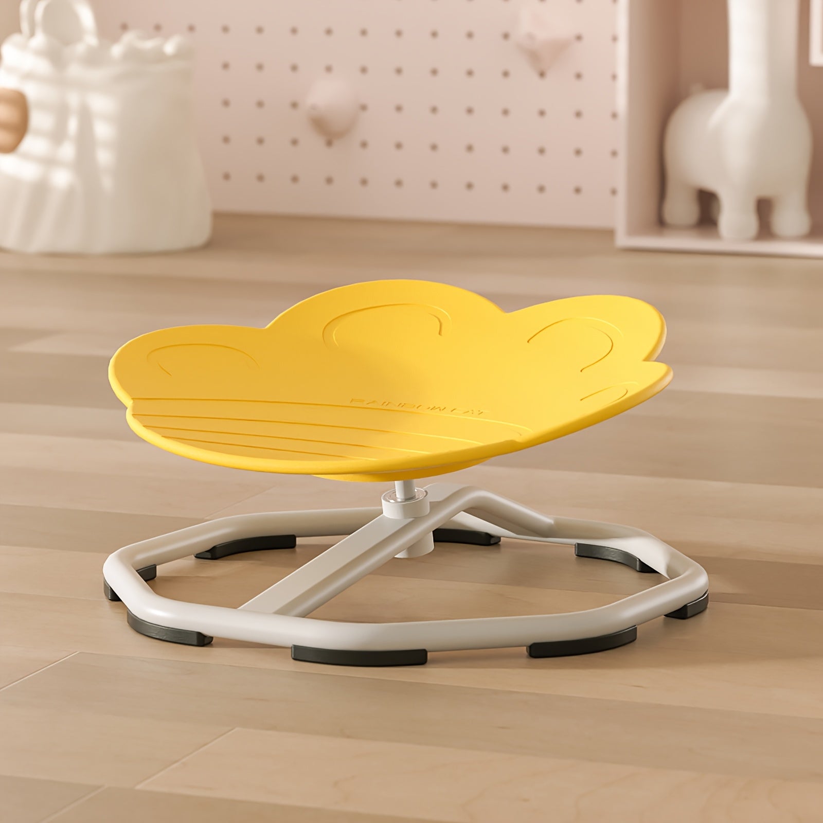 Children's Red Spinning Chair for Kids Plastic Metal Swivel Body Movement Focus