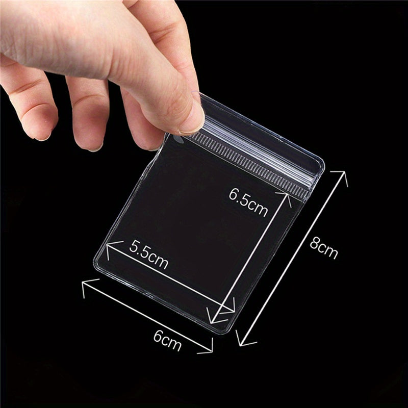 Set of 30 Clear PVC Jewelry Pouches with Zip Lock Closure for Earrings Necklaces and Bracelets Storage
