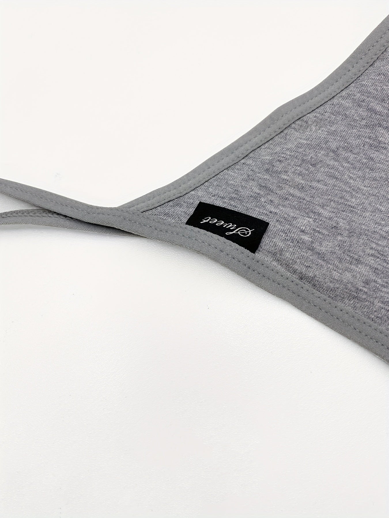 Plus Size Women's White Thong Panties with Soft Stretch Fabric and Drop Waist