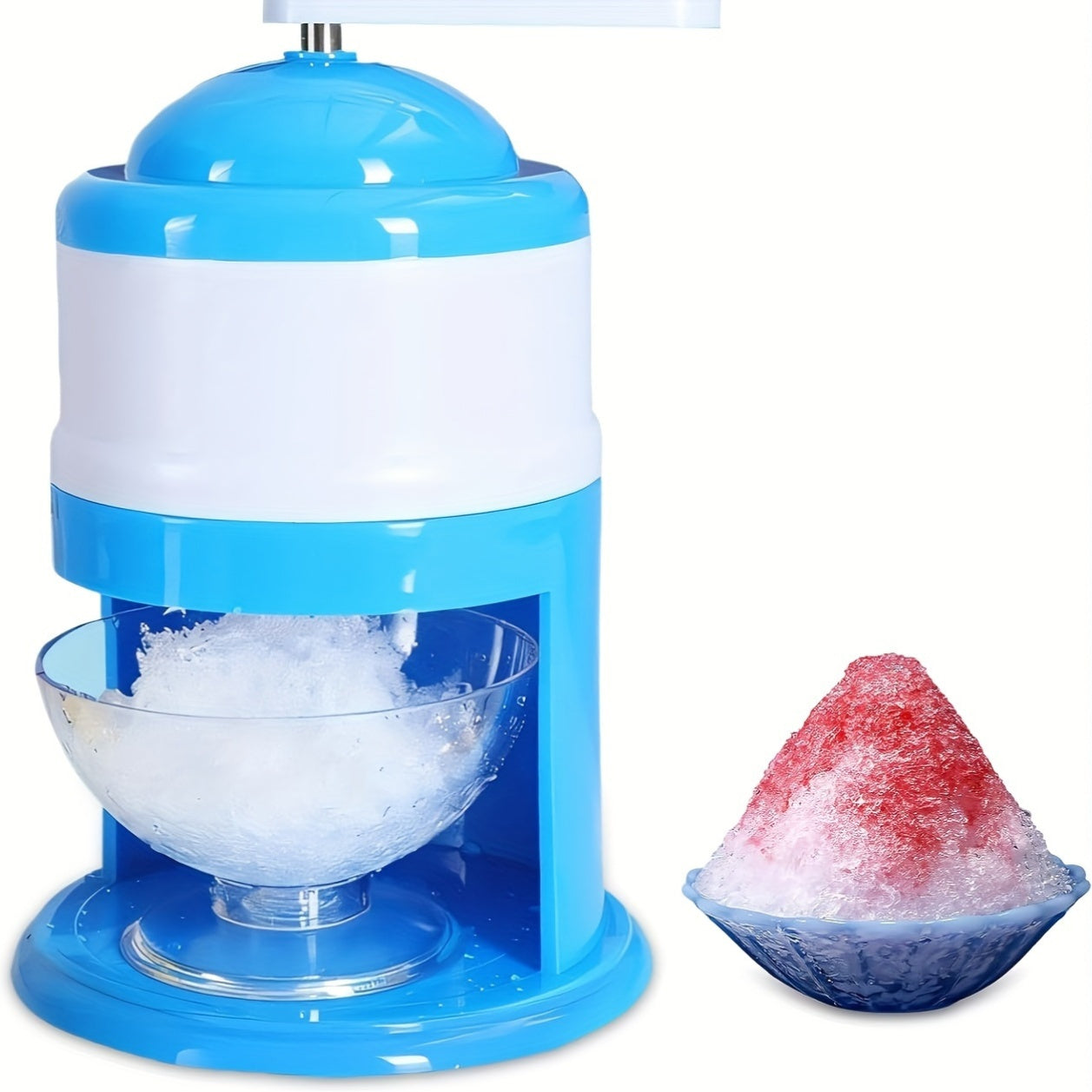 Dual-use manual ice crusher snow maker food-grade plastic portable outdoor camping picnic drinks