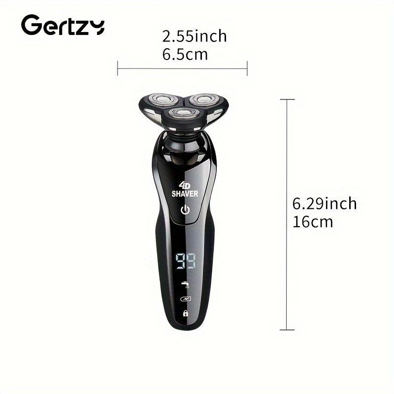 Men's Electric Shaver 6-in-1 Rechargeable Rotary Razor Waterproof Gift for Men