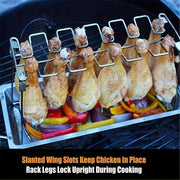 Stainless Steel Chicken Leg Rack for BBQ Grill Oven Roasting