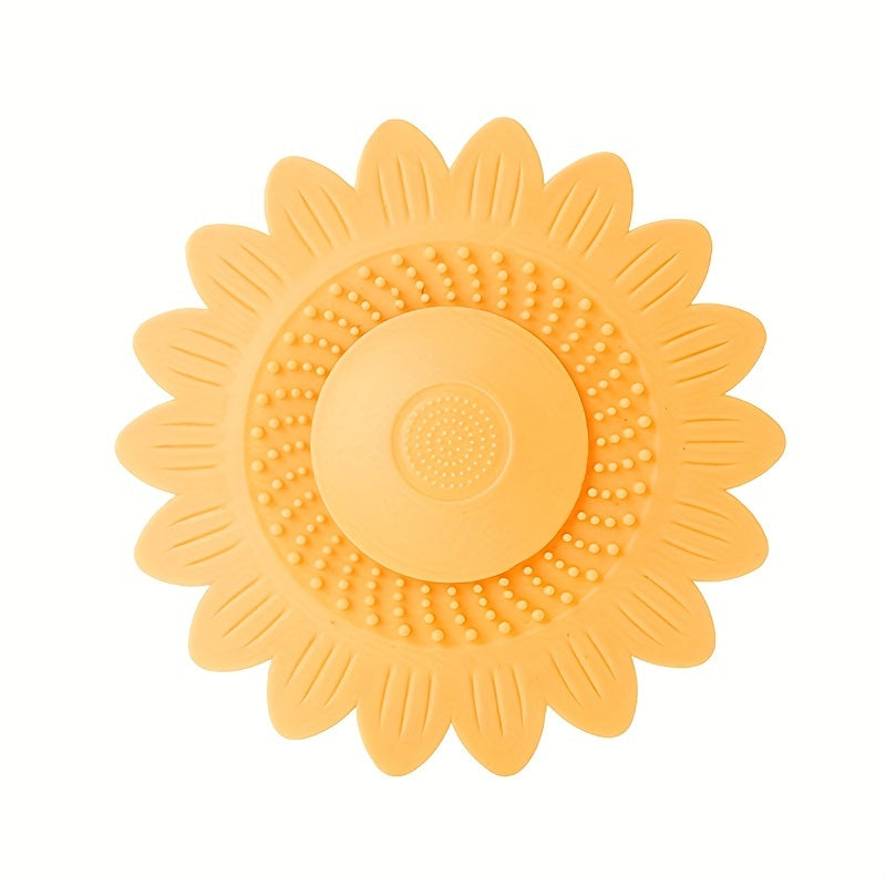 Filtro de lavabo con parador de cabello anti-obstrucción y diseño de flor para baño