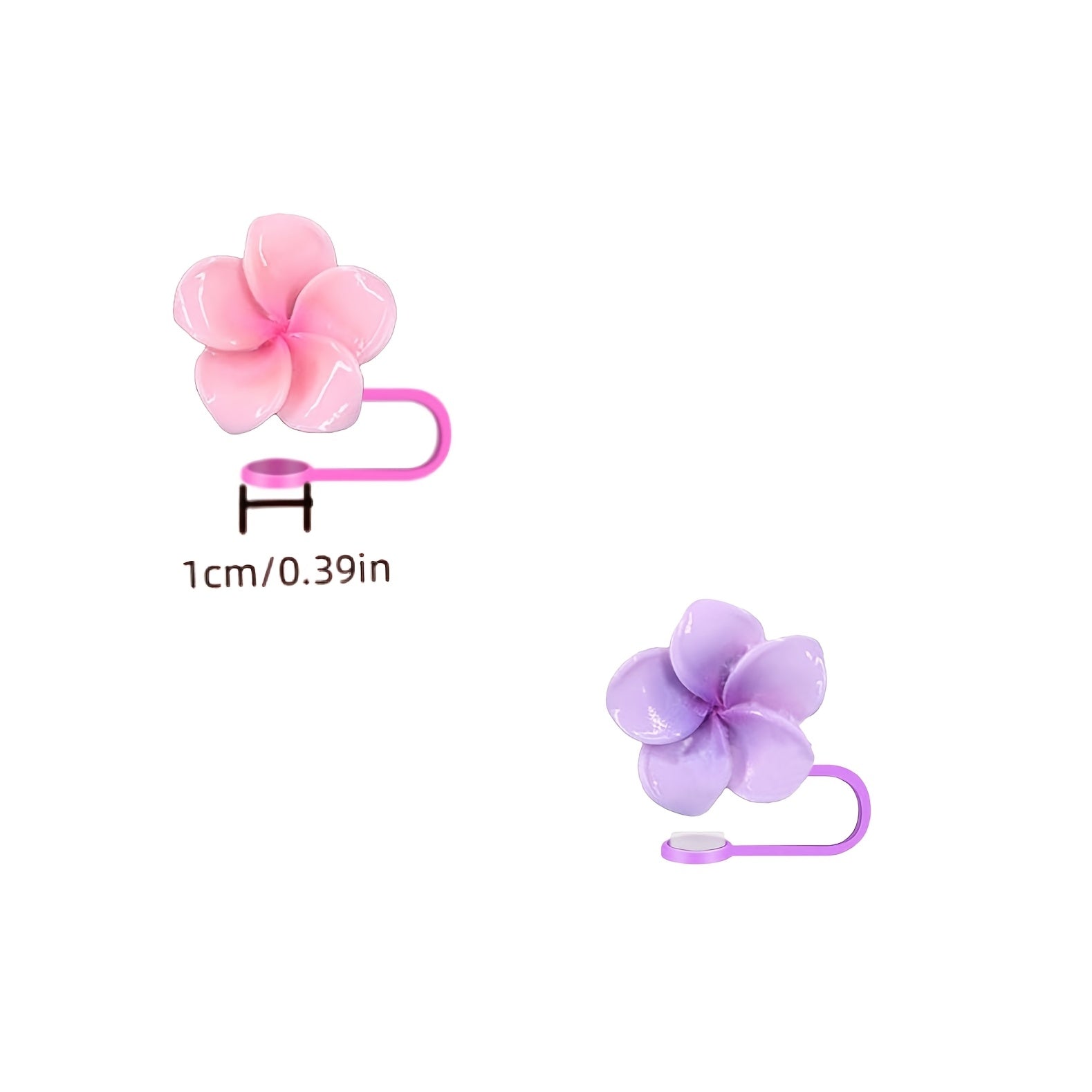 Tapones de silicona de grado alimentario para pajillas en forma de flor para vasos de 30oz y 40oz, set de 2 o 4