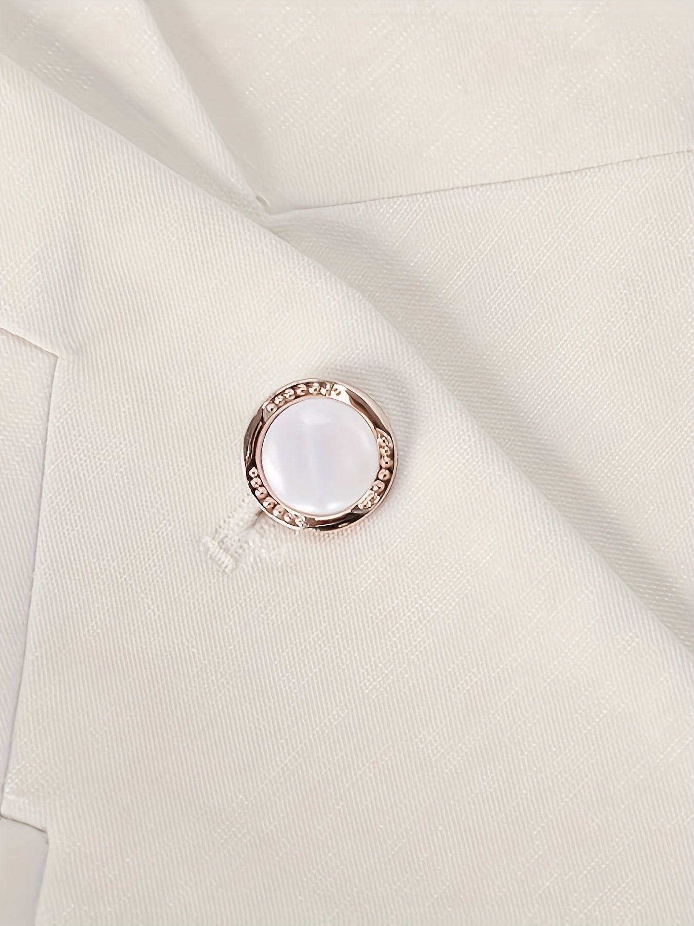 Women's Light Blue Notch-Less Blazer with Three-Quarter Sleeves and Single Button