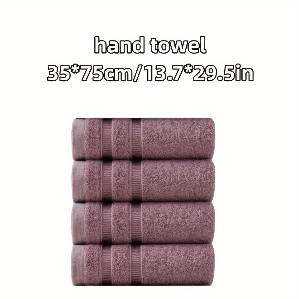 4-Pack Bamboo Hand Towels Soft Absorbent Skin-Friendly Bathroom Striped Space Theme