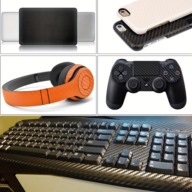 Avtomobil uchun qora karbon tolasi vinil qoplama 50cmx300cm 3D Havo chiqarish pufagi