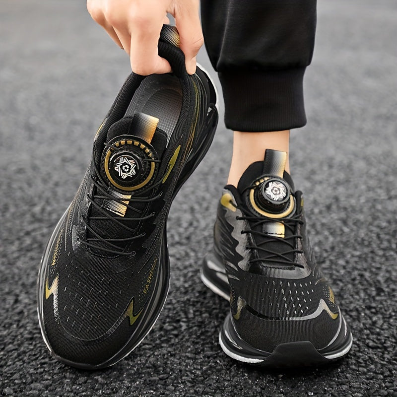 Men's Casual Sports Sneakers Breathable Mesh Low Top Round Toe TPU Sole PU Insole Shock Absorption