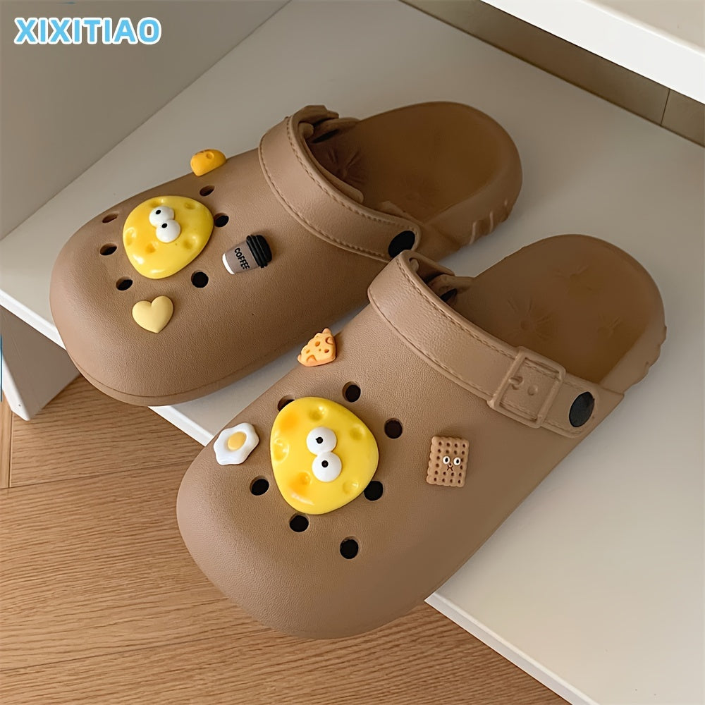 Women's Cartoon Diy Clogs Lightweight Non-slip Summer Garden Shoes