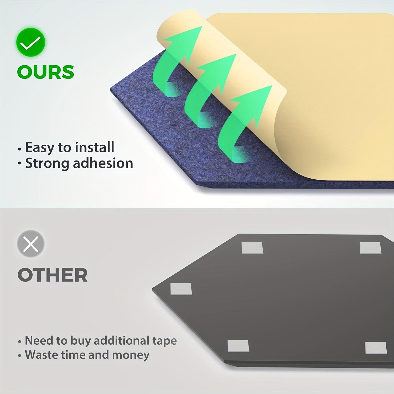 12pcs Hexagonal Acoustic Panels Soundproof Wall Treatment Self-Adhesive for Home Studio Office