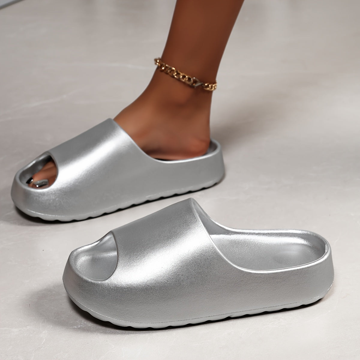 Ayollar uchun EVA slip-on sandallari, engil, ochiq barmoqli, nafas oladigan, ichki va tashqi foydalanish uchun