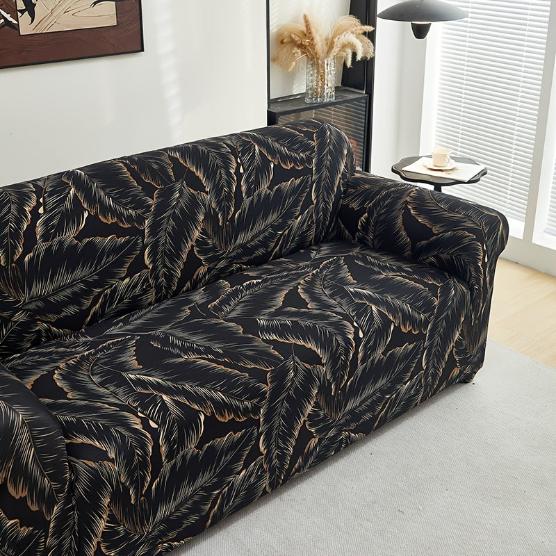 All-Season Stretchable Sofa Cover with Anti-Slip and Modern Print Fits Single to Four-Seater