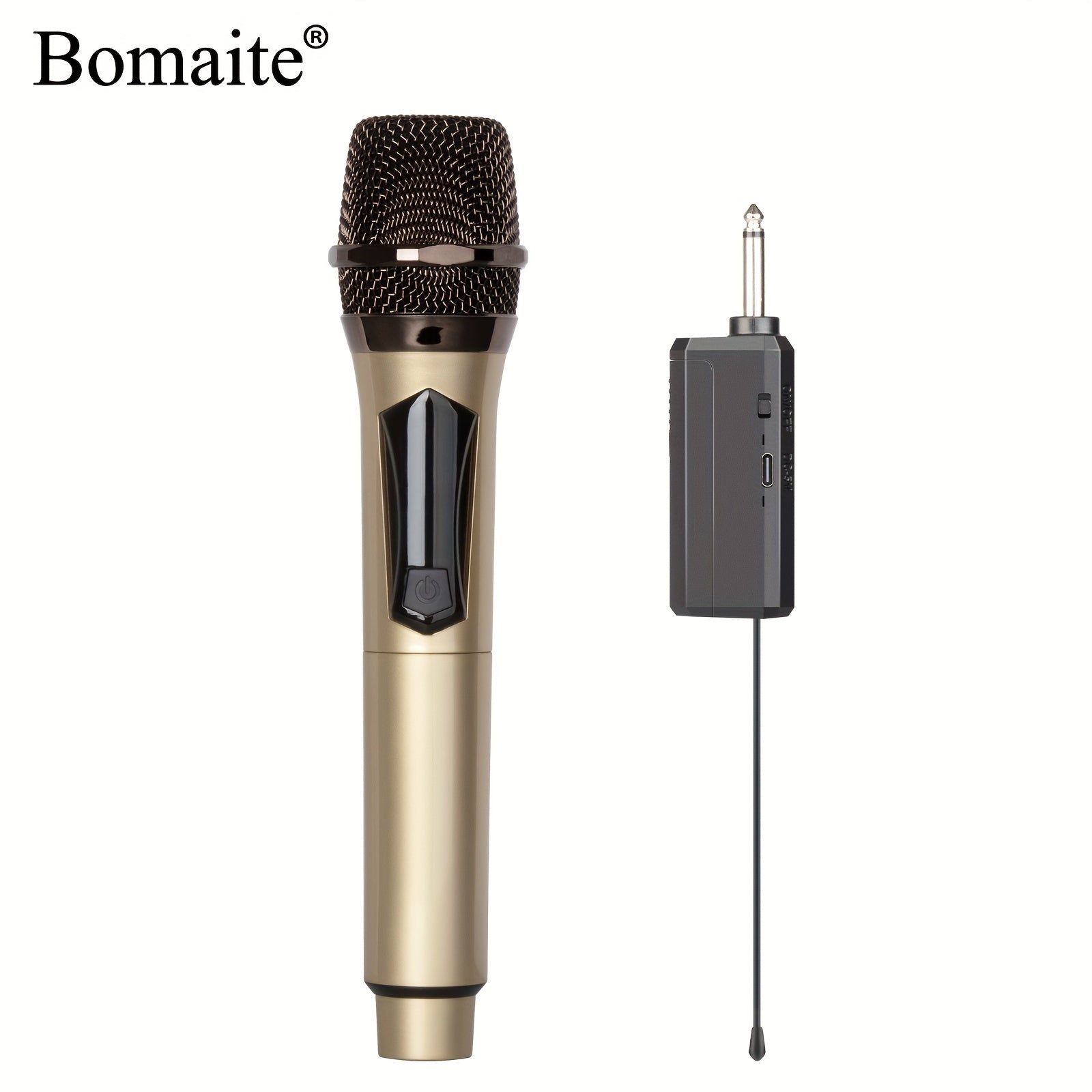 Wireless Handheld Microphone System Rechargeable Karaoke Mic with USB Charging for Events