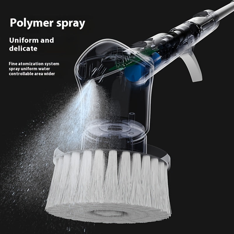9-in-1 Electric Rotating Cleaning Brush with Spray Waterproof Wireless 9 Brush Heads