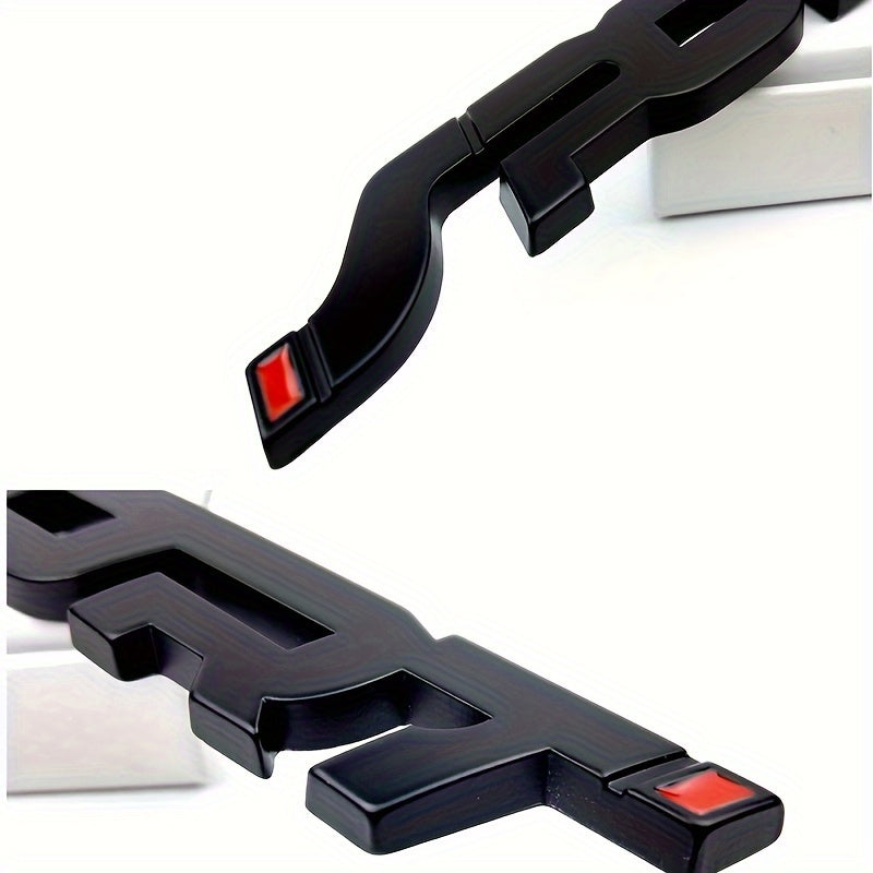 Calcomanía de coche con símbolo deportivo 3D metálico unisex, resistente al agua