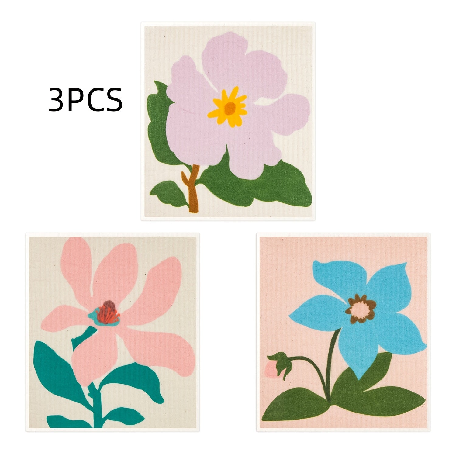 Swedish Dishcloth Set of 6 Reusable Kitchen Cleaning Cloths Decorative Hand Towels