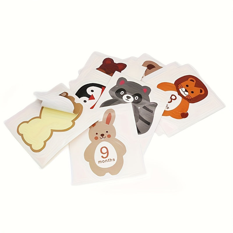 Set of 12 Monthly Milestone Cards for Baby Growth Photography Props