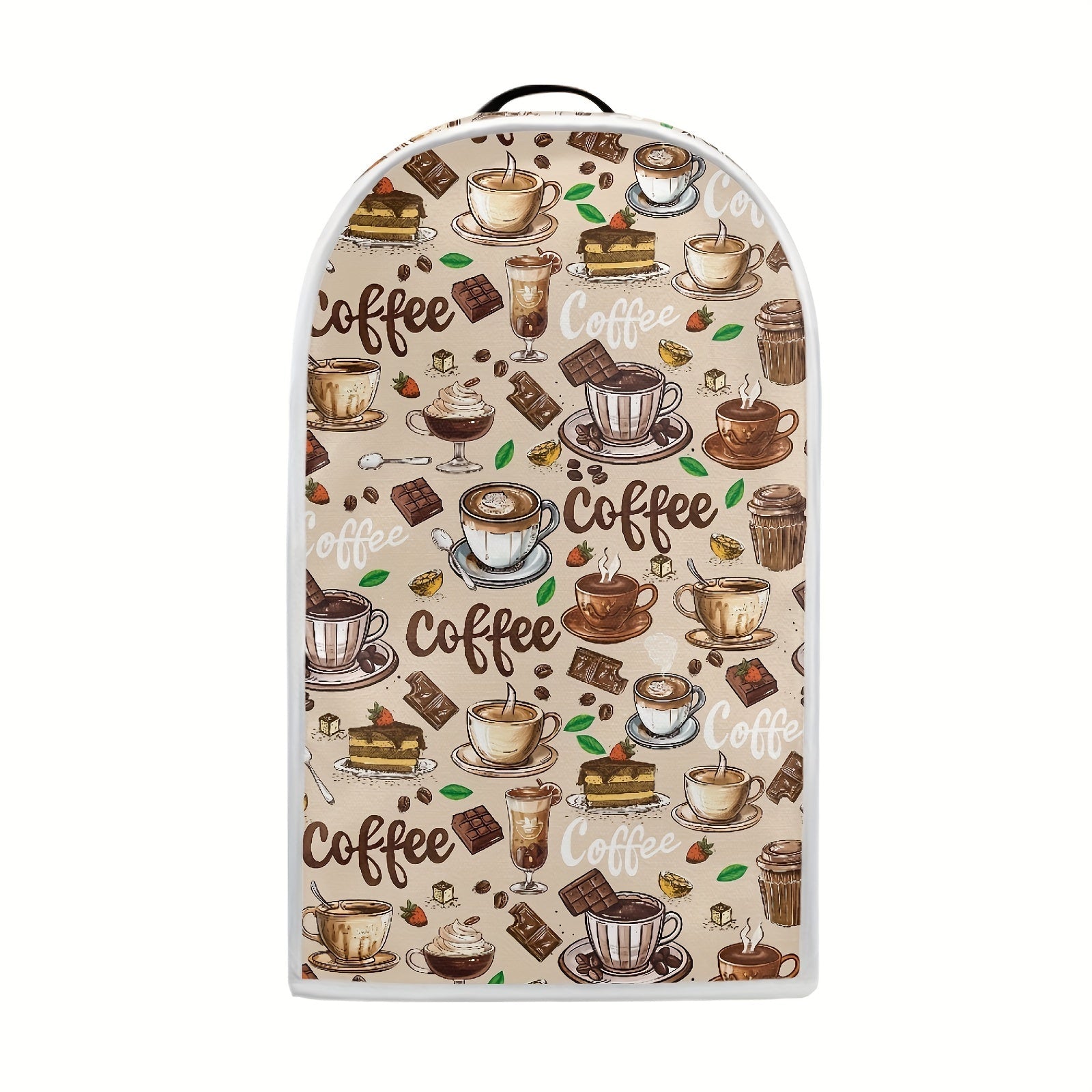 Cubierta de mezclador de café de dibujos animados, protector universal a prueba de polvo para procesador de alimentos con asa