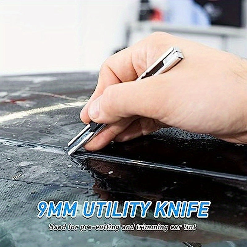 Professional Window Tint Vinyl Wrap Kit 14pcs Static Cling Easy Bubble-Free