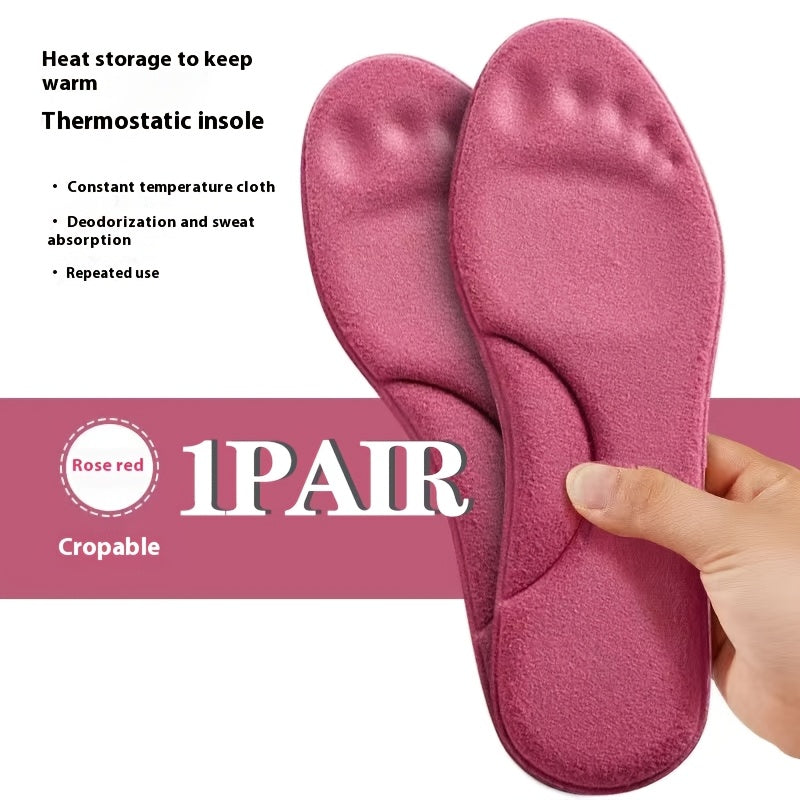 Unisex Thermal Memory Foam Insoles Breathable Sweat-Absorbent for Winter Sports