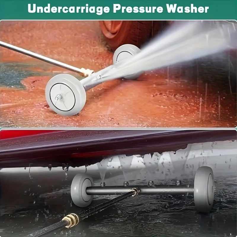 High Pressure Water Broom Cleaner Set with Dual Function for Car Undercarriage and Pressure Washing 16 Inch