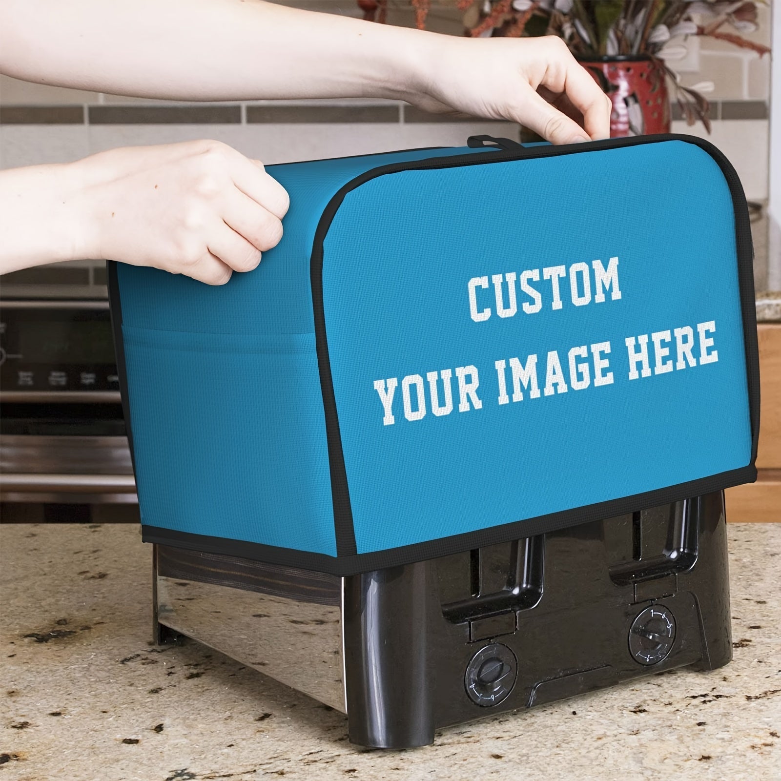 Qovurilgan pechka qoplami 2-burchakli to'plam Polyester Universal moslik uchun Ikki slotli oshxona dekoratsiyasi