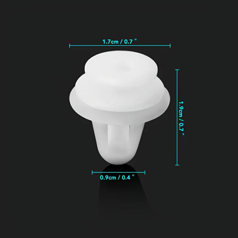 Avtomobil plastmassa fastenerlari 8mm naylon tokchalar uchun avtomobil eshiklari, bagajlar, ichki qism uchun 100 dona
