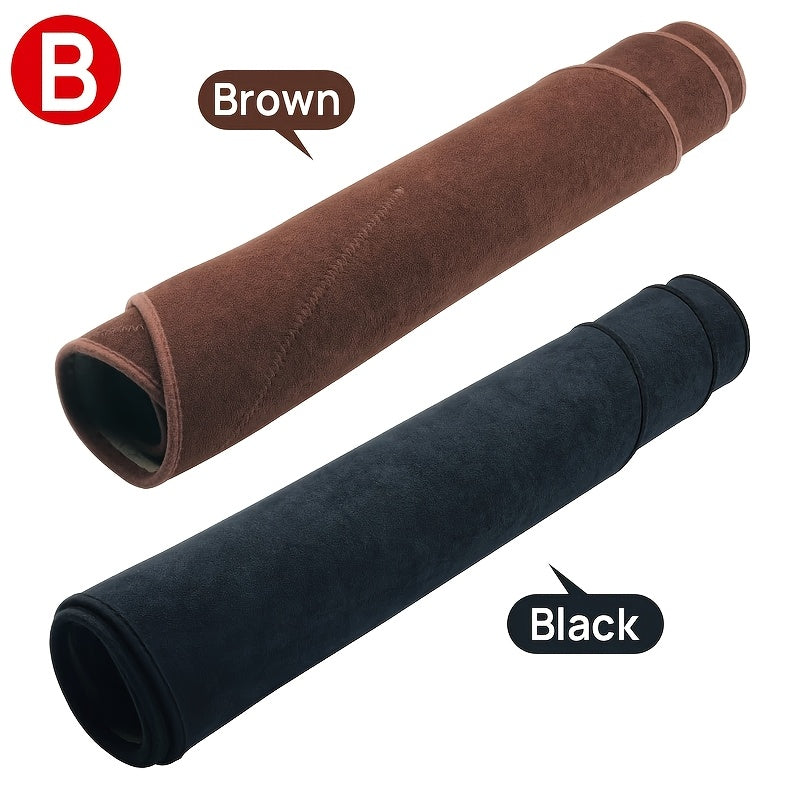 Universal Car Dashboard Cover Anti-UV Sun Shade Non-Slip Black Red Logo