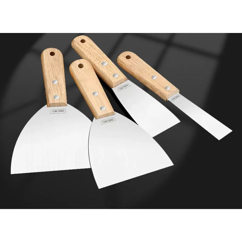 Fireplace Cleaning Tools Set with Wooden Handle Ash Shovel and Scraper in Multiple Sizes