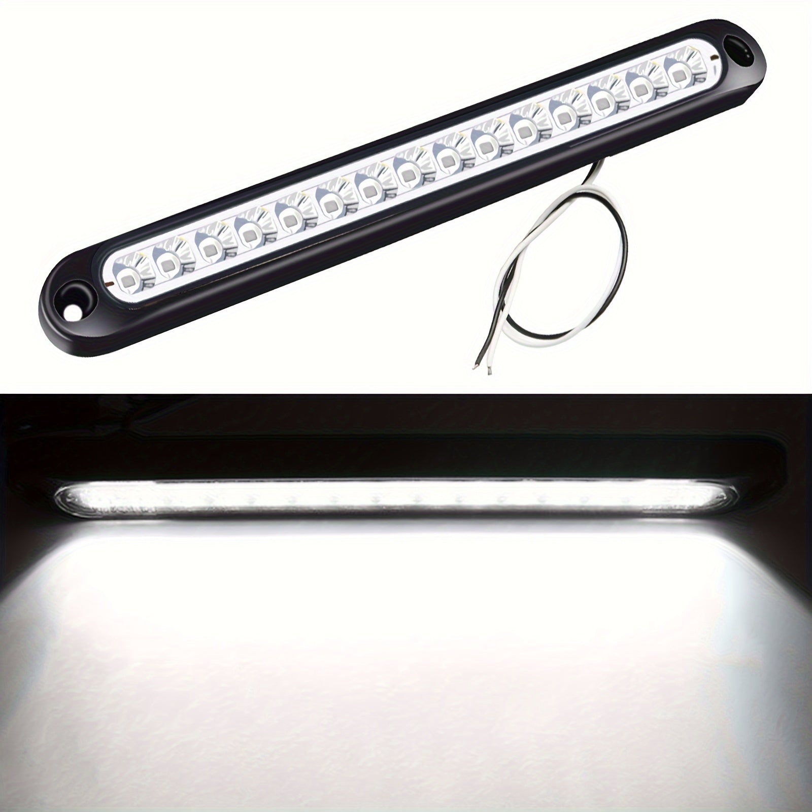 Barra de luz trasera LED universal para camiones, pickup, vehículo 12V 24V, 15 LEDs