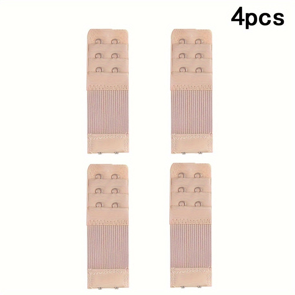 4 Pcs Bra Strap Extenders with 3 Hooks Adjustable Comfort for Women's Lingerie